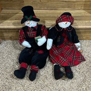 NWT Mr and Mrs Snowmen.